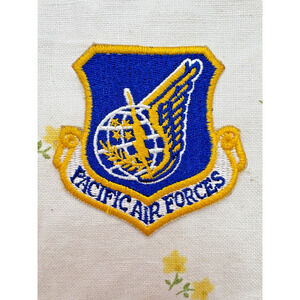 USAF Pacific Air Forces Patch PACAF Shield Vintage Embroidered Insignia 3” Vint